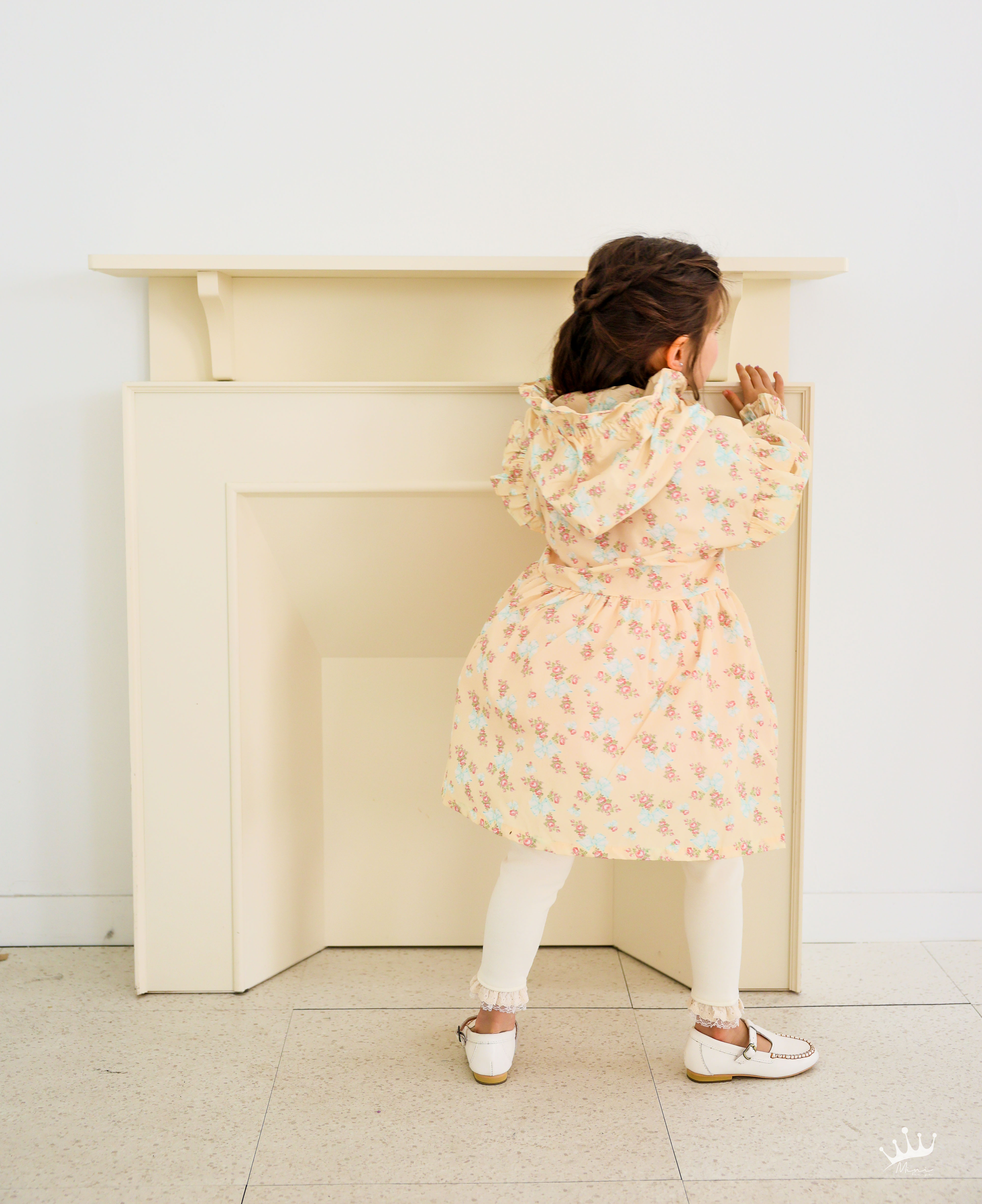 미니레시피 플로랄 레인코트 꽃무늬 여아 어린이 우비 우의 방수 이미지 7