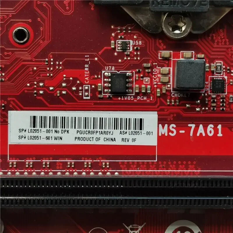 L02051-001 hp호환 OMEN 8437 800 데스크탑 마더보드 MS-7A61 L02051-601 지원 8-9th CPU DDR4 메인보드 완전 작동 리퍼
