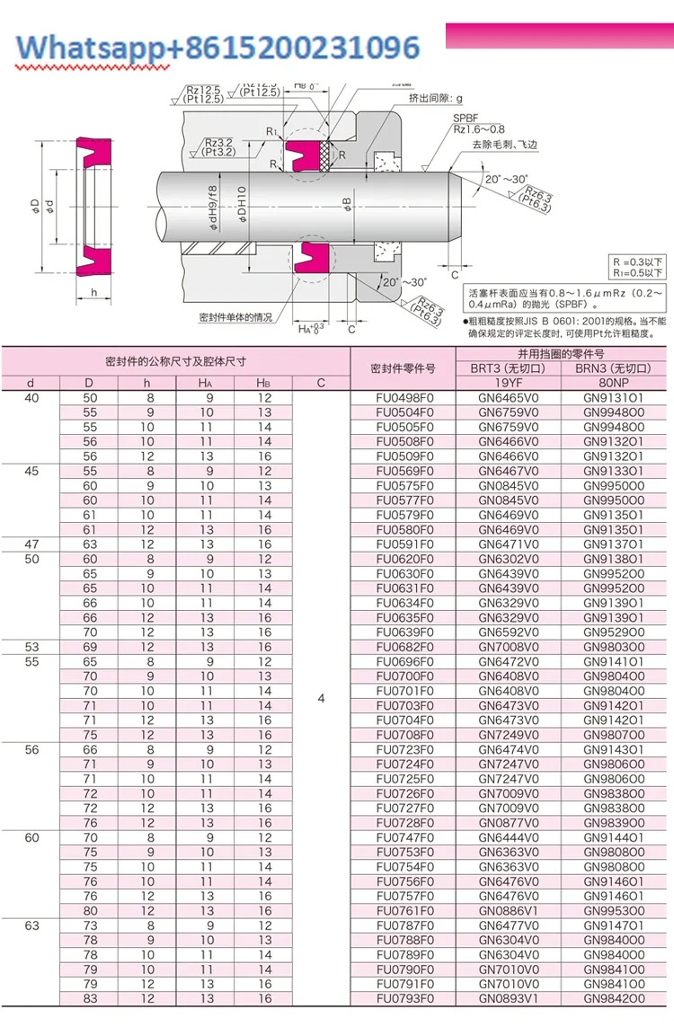 오일 도장 씰링 링 IDI20020 230 240 250 260 270 280 290x19