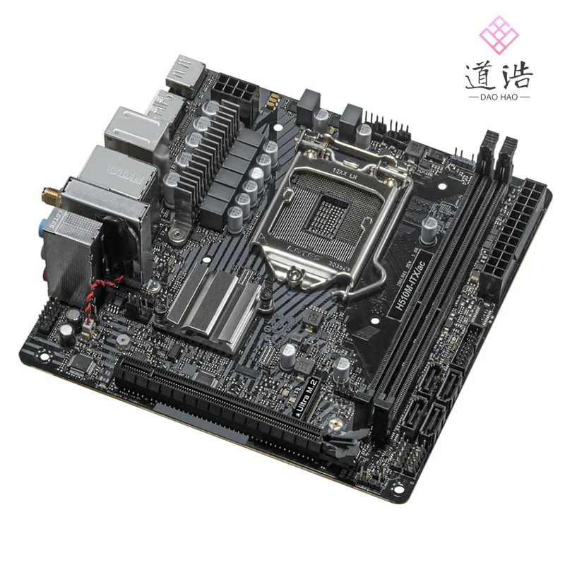 ASRock호환 H510M-ITX/AC 마더보드64GB PCI-E4.0 HDMI M.2 LGA 1200 DDR4 Mini-ITX H510 메인보드 완전 작동 리퍼