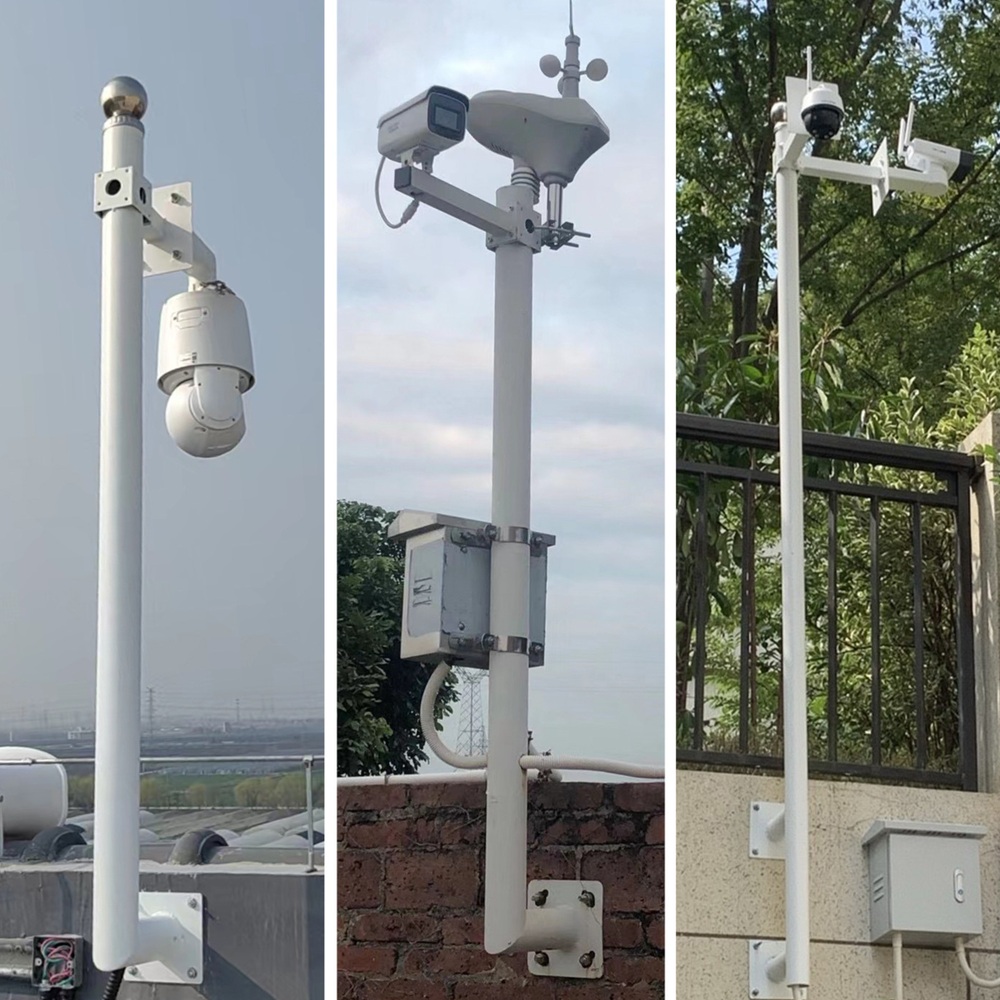 벽부형 cctv 거치대 견고한 금속재질 폴 기둥 가로등 야외설치 벽면고정 확장형 카메라 - 상세 이미지 3