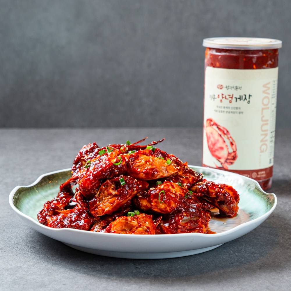 월정식품점 꽃게장 무침 밥도둑 국내산 양념게장 1.2kg - 메인 이미지