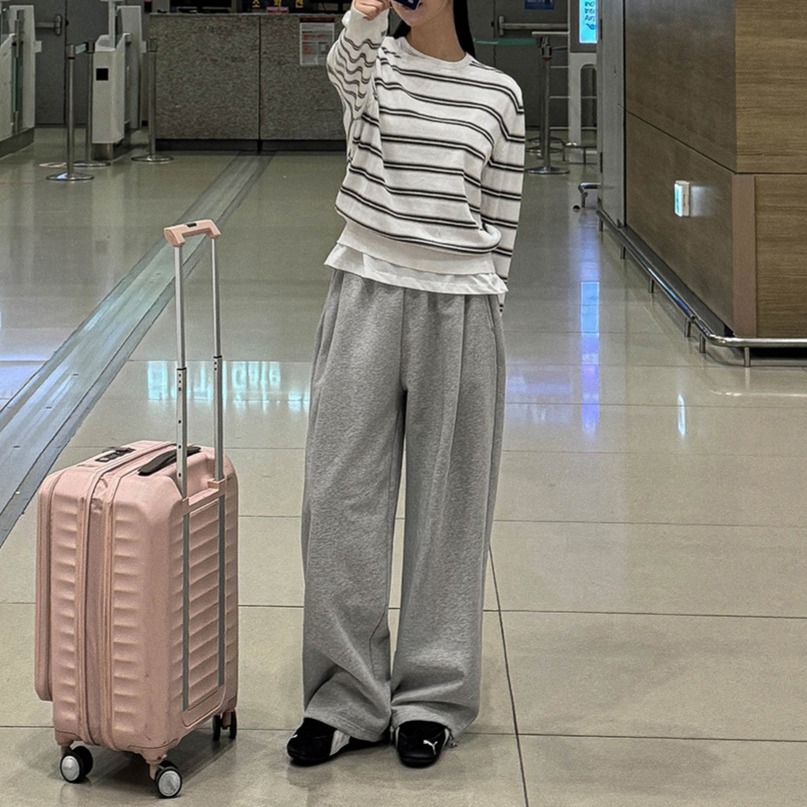 데일리 원핀턱 투웨이 와이드 트레이닝 팬츠 - 상세 이미지 2