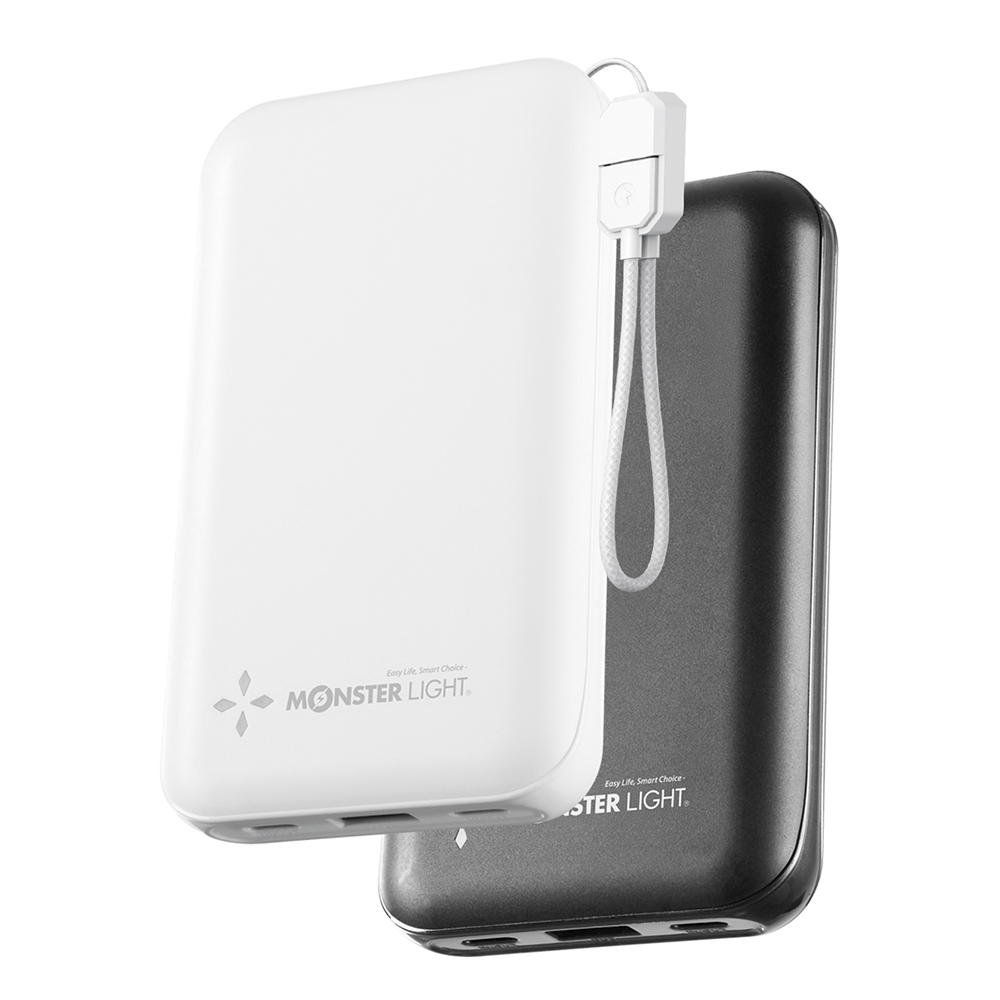 몬스터라이트 세이프셀 보조배터리 반고체 준고체 대용량 10000mAh 기내반입 C타입 KC CCC - 상품 이미지