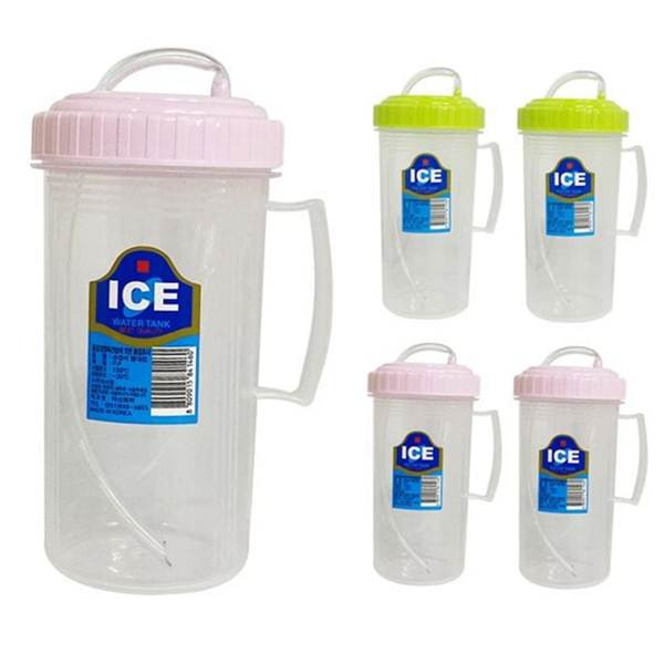 500ml 어르신 빨대 컵 대용량 손잡이 빨대 컵 투명 물컵 - 상품 이미지