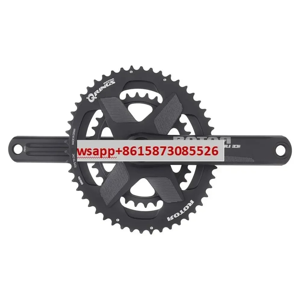 ROTOR ALDHU CARBON 탄소 섬유 크랭크셋 액슬 통합 에는 파워미터 장착 가능