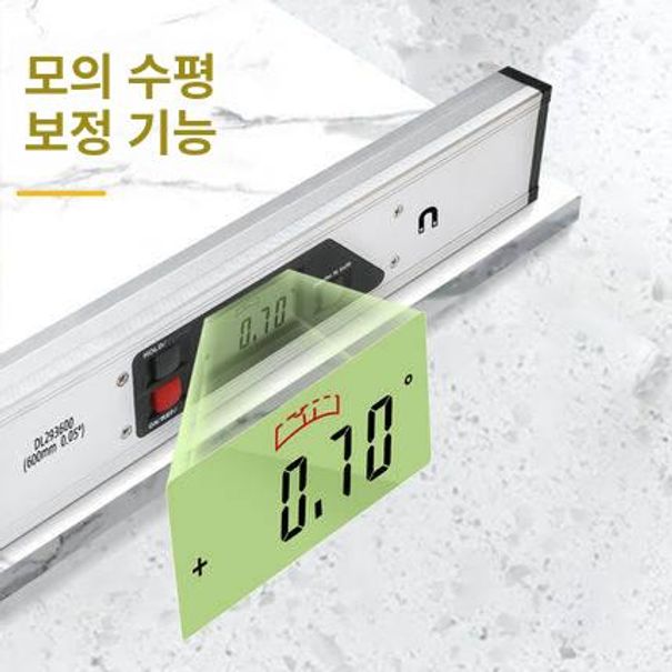 디지털 수평계 방수 수평자 물수평기 경사계 포켓형 경량 DL293400 실버 400mm - 상세 이미지 5