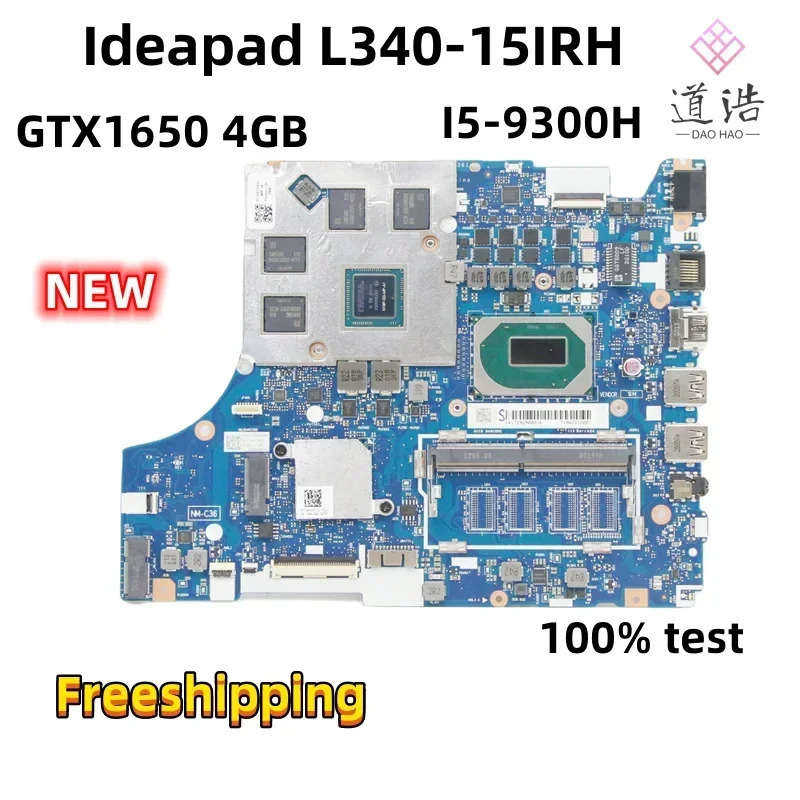 Lenovo호환 Ideapad L340-15IRH 노트북 마더보드 새 NM-C361 5B20S44096 I5-9300H CPU X1650 4GB GPU DDR4 완전 작동