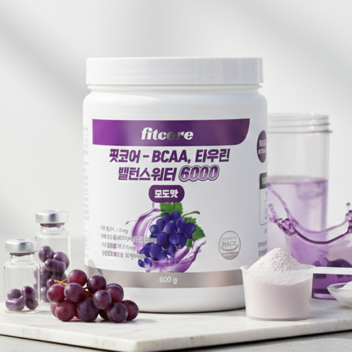 핏코어 BCAA 타우린 6000 에너지 음료 600g 아미노산 전해질 에너지젤 이미지 3