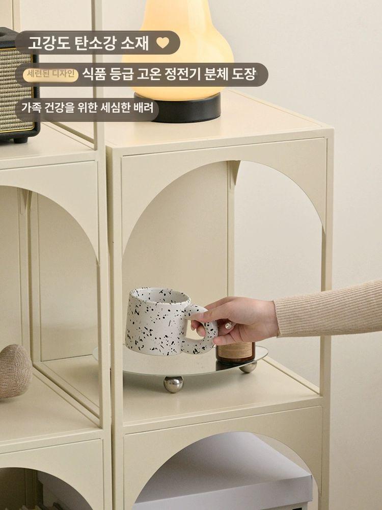 소형 책꽂이 수납 북유럽 도서랙 틈새 코너 양면 디자인 그린 2단 - 상세 이미지 4
