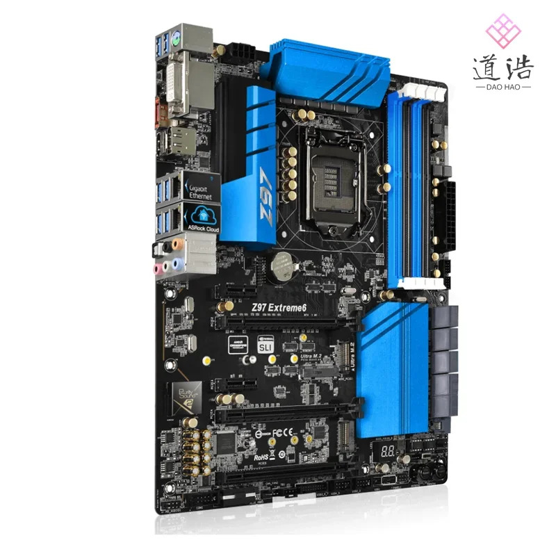 ASRock호환 Z97 Extreme6 마더보드 32GB M.2 DVI HDMI LGA 1150 DDR3 메인보드 완전 작동 리퍼