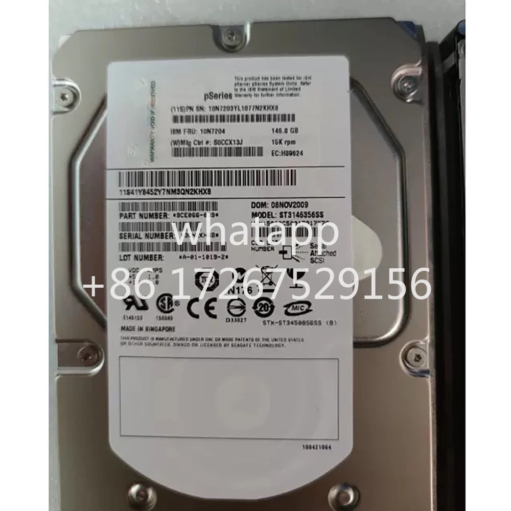 IBM 146G 15K SAS 3.5인치 HDD 10N7204 10N7232 하드 용