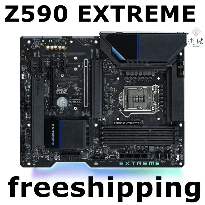 ASRock호환 Z590 EXTREME 마더보드 128GB 지원 대 CPU LGA 1200 DDR4 메인보드 완전 작동 리퍼