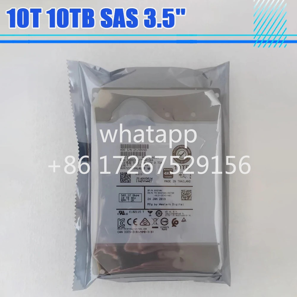 XGYWN 0XGYWN HDD 10T 10TB SAS 3.5인치 SC8000 SC200 SC5020 하드