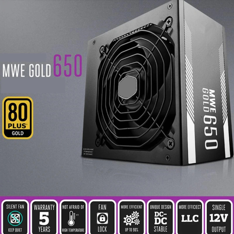 쿨러 마스터 MWE GOLD 650 호스트 전원공급장치 650W MPY-6501-AFAAG 새 원본 PSU
