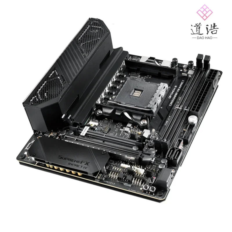 ROG CROSSHAIR VIII IMPACT 마더보드64GB M.2 PCI-E4.0 소켓 AM4 DDR4 Mini-ITX X570 메인보드 완전 작동 리퍼