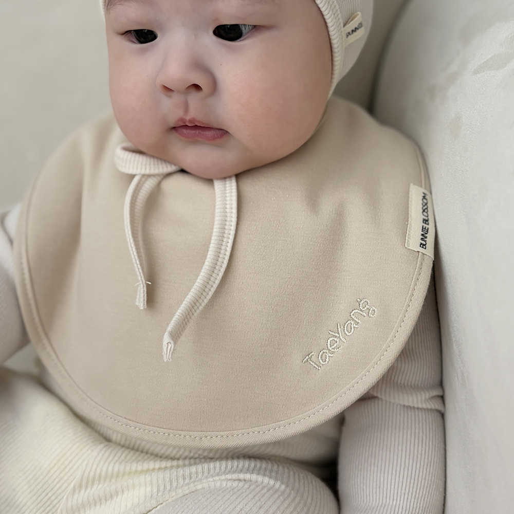 [바니블라썸]이름 자수턱받이 순면 테리빕 유아 침받이 턱받이 스카프빕 빕 슬림A세트 - 상세 이미지 3