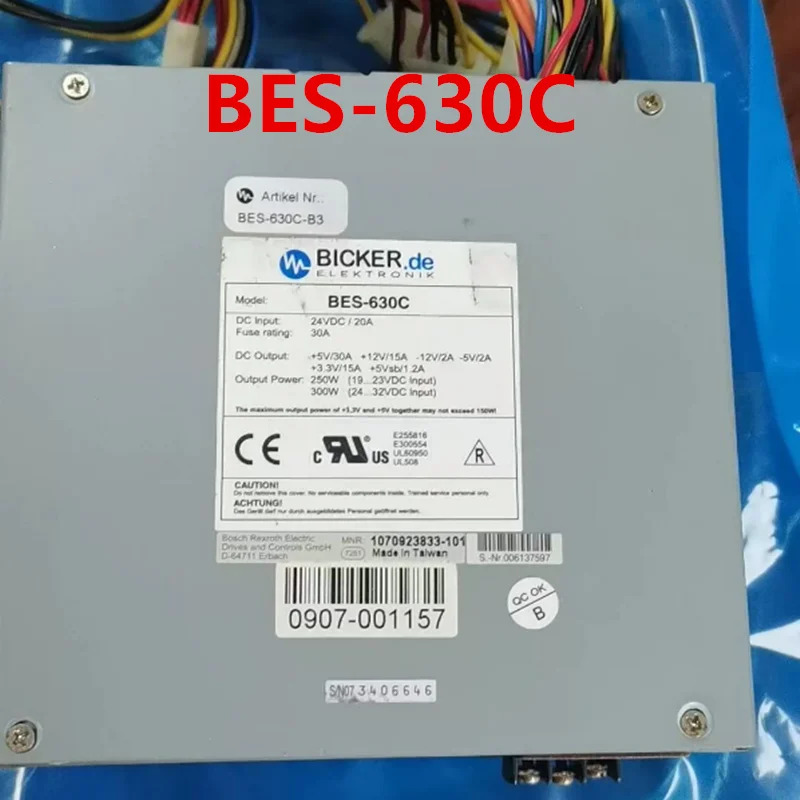 BICKER.DE DC 24V 300W 전원공급장치 BES-630C BES-630C-B3 리퍼 PSU 것처럼 작동