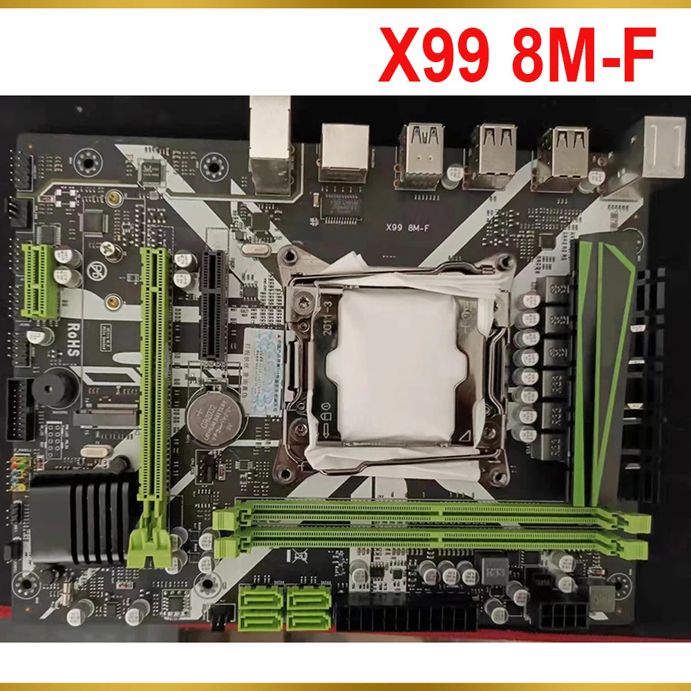 HUANANZHI X99 데스크탑 마더보드 E5 LGA2011-3 시리즈 DDR4 USB3.0 SATA 8M-F