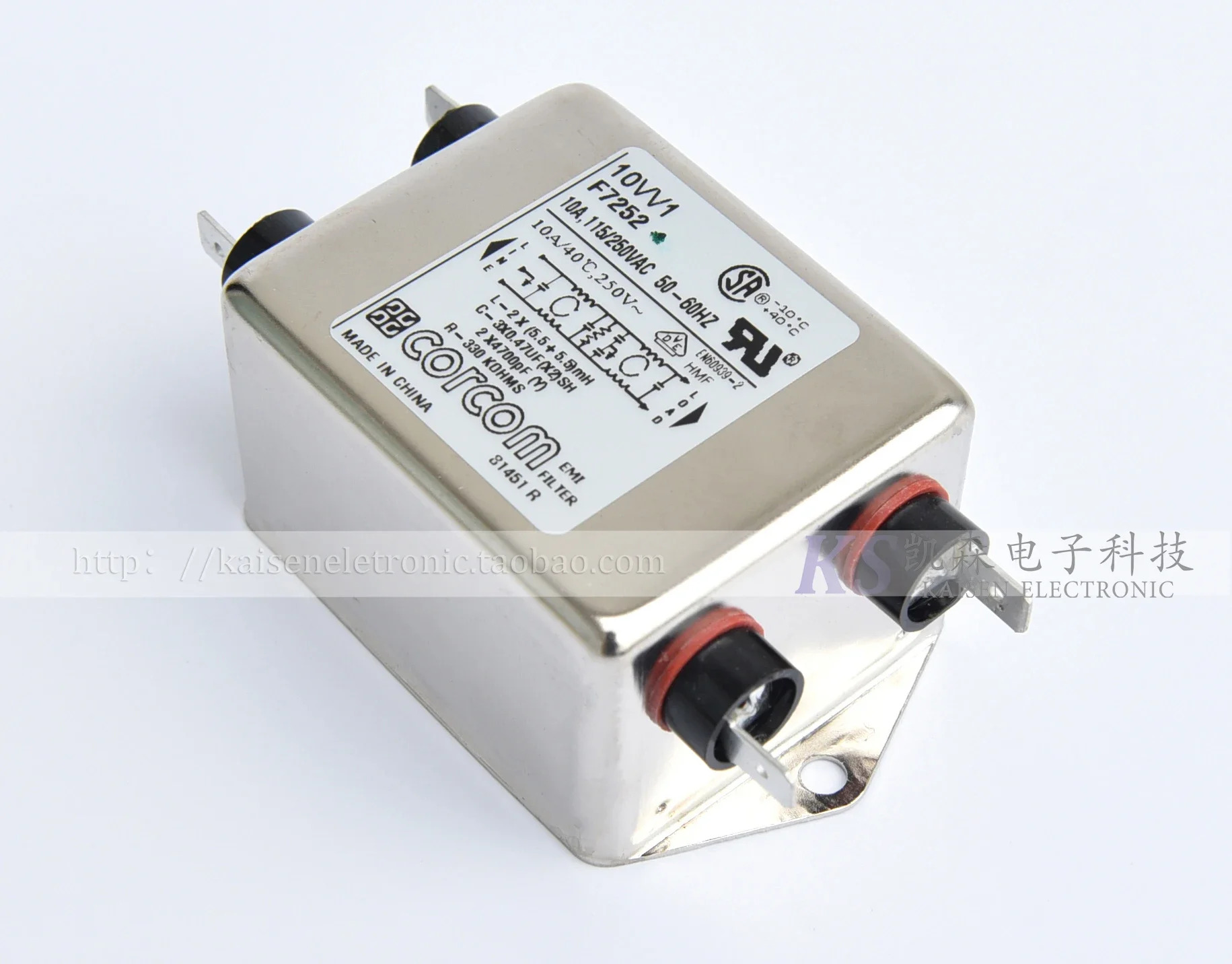 10VV1 10A F7252 6609043 -3 런닝머신 Corcom 전방지 VDE 필터