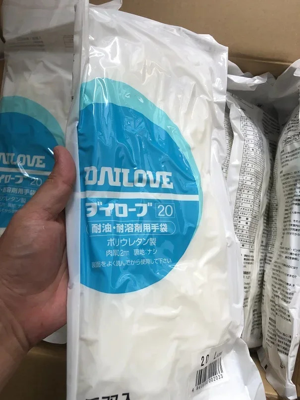 산업화학 내용성 장갑 일본 폴리우레탄 PU 초박형 DAILOVE 20