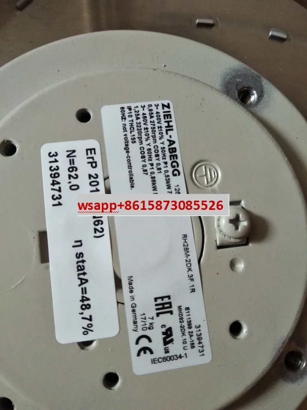 오리지널 독일 원심 냉각팬 RH28M-2DK.3F.1R 신