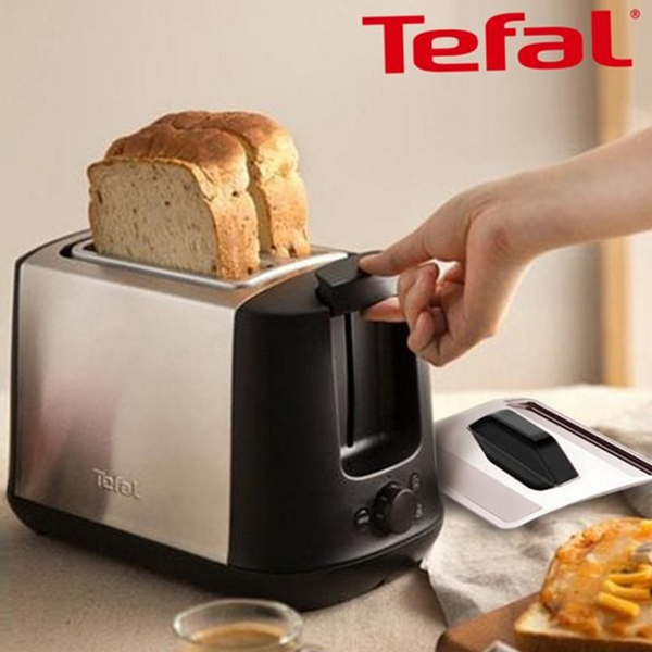 컴팩트 2구 토스터기 슬림형 스테인리스 토스터기 스틸 식빵 간식