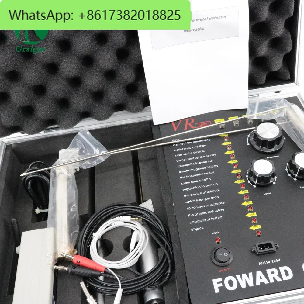 VR-3000 장거리 지하 다이아몬드 금속 탐지기 금 보물 사냥꾼 VR3000 신