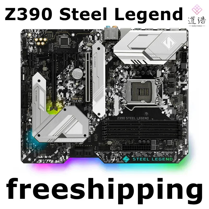ASRock호환 Z390 Steel Legend 마더보드 128GB LGA 1151 DDR4 메인보드 완전 작동 리퍼