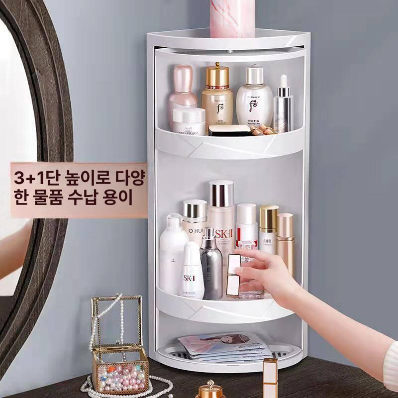 욕실 코너 회전 방수 선반 틈새 코너장 수납장 화장품 보관함 모던 정리대 샴푸 - 상세 이미지 5