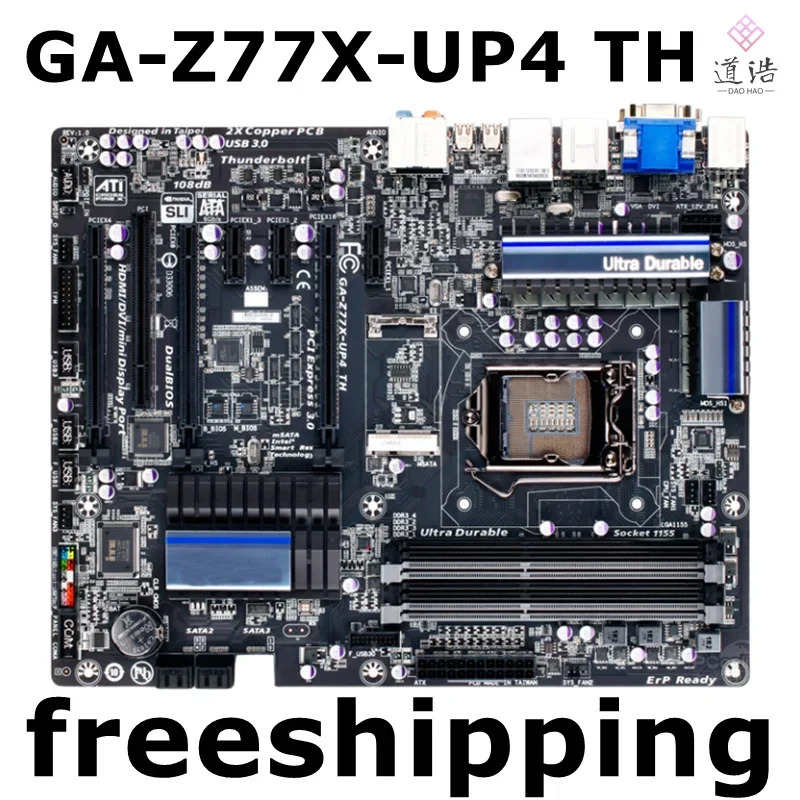GA-Z77X-UP4 TH 마더보드32GB PCI-E 3.0 LGA 1155 DDR3 Z77 메인보드 완전 작동 리퍼