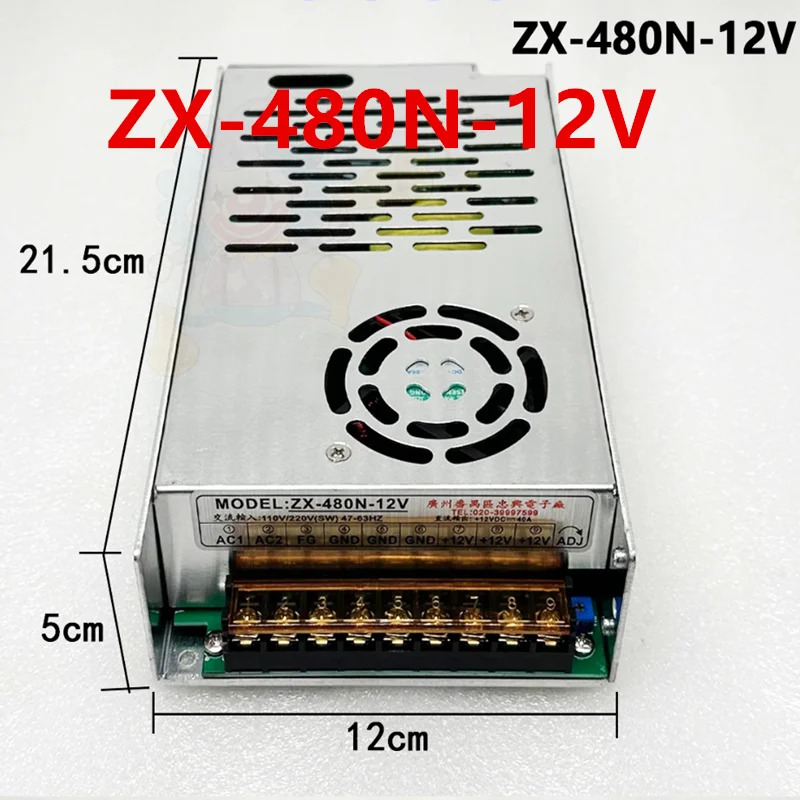 ZHONGXING 12V40A 480W ZX-480N-12V 12V12.5A 5V3A ZX-998K-8 150W ZX-150S 새 원본 전원공급장치