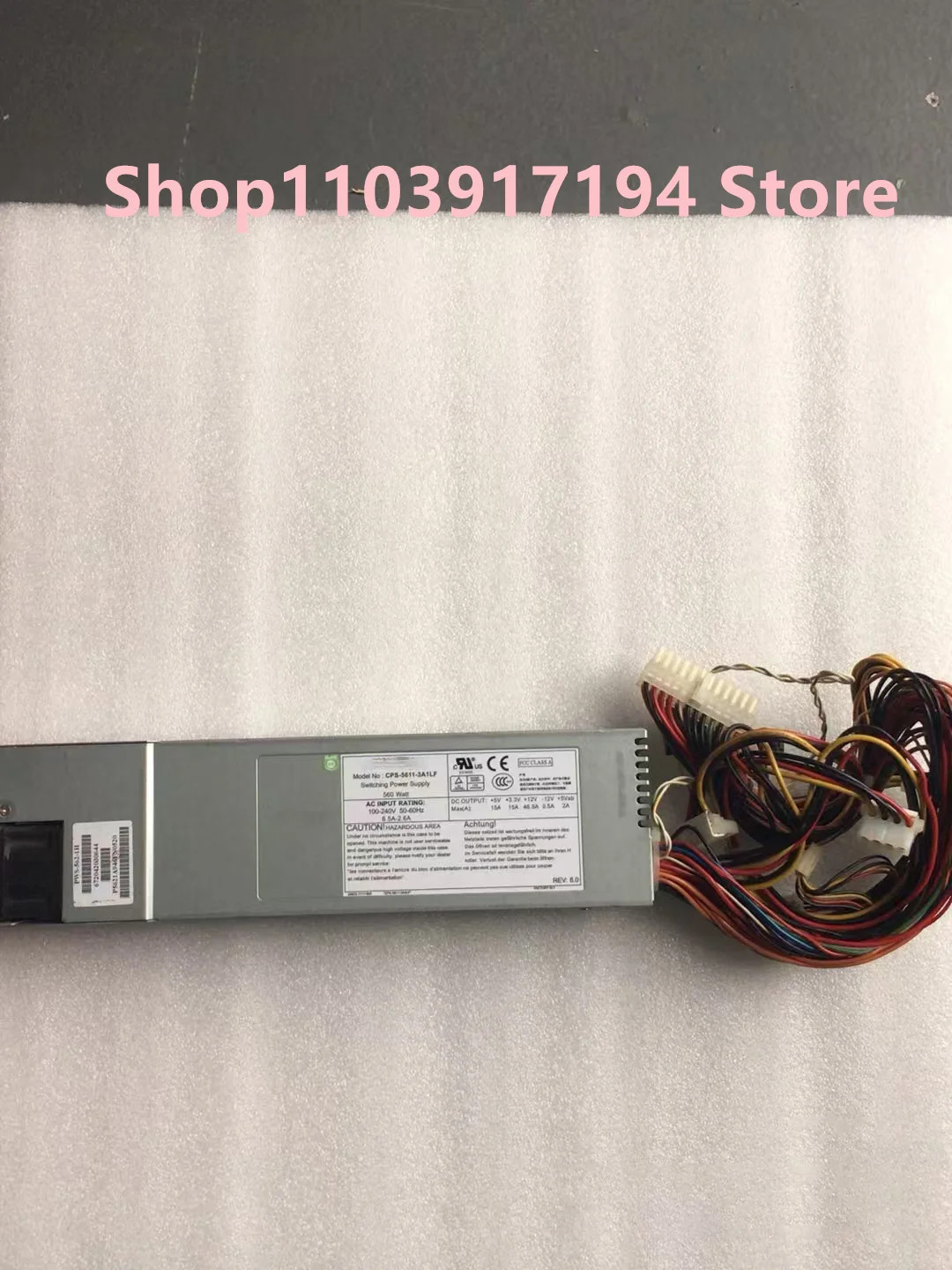 COMPUWARE PWS-562-1H CPS-5611-3A1LF 1U 서버전원공급장치 560W