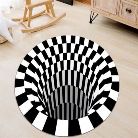 쥬넛 싱크홀 3D 착시 입체 매트 트릭아트 인테리어 카페트 트릭아트매트