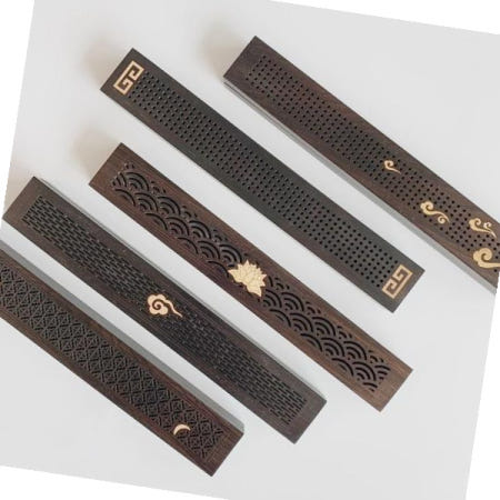 인센스버너 인센스홀더 인센스챔버 흑단목 우드 인센스스틱홀더