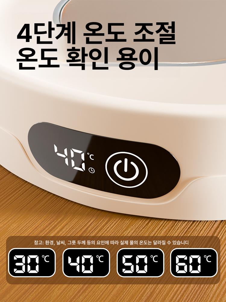 고양이 살균 USB 보온 흐르는물 저소음 음수기 온수 펄화이트 700ml 4단 - 상세 이미지 4