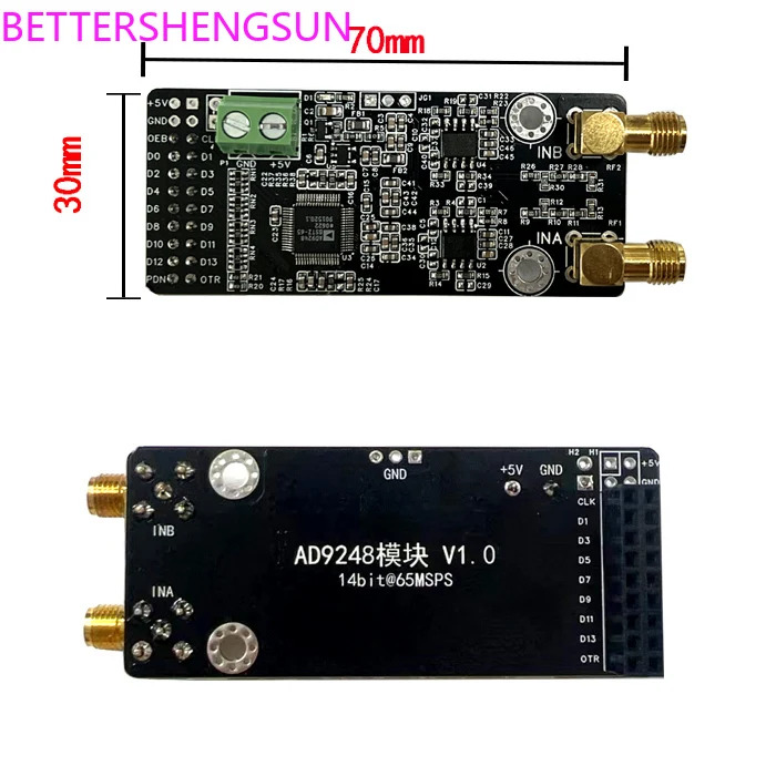AD9248 모듈 듀얼 14 비트 65M 고속 ADC 데이터 수집 병렬 통신 인터페이스 FPGA 지원