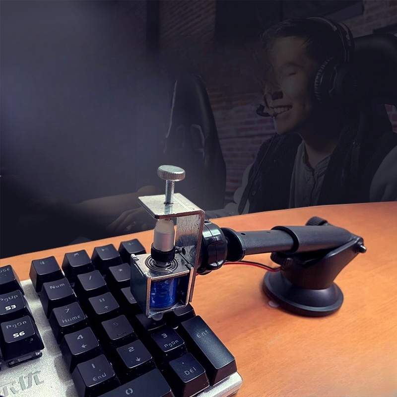 오토 키보드 자동 견고한 스틸메탈 키보드 거치형 MMORPG 방치형게임 최적화 정밀 - 상품 이미지