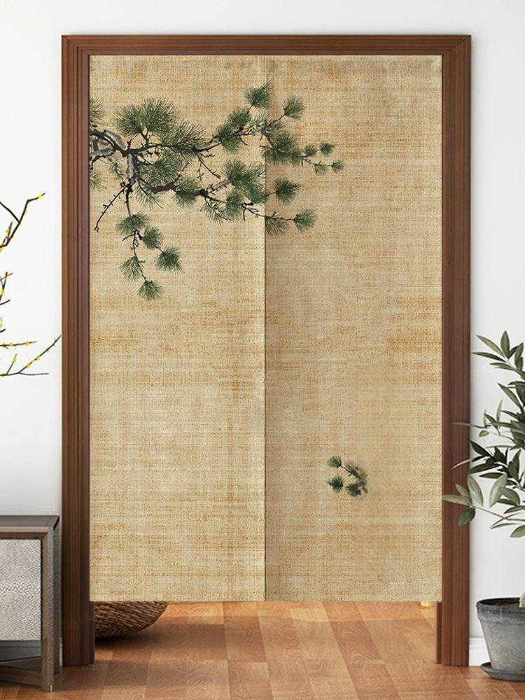 바란스 커튼 파티션 패브릭 일본식 일식 거실 소나무와 너도밤나무 65cm x 70cm
