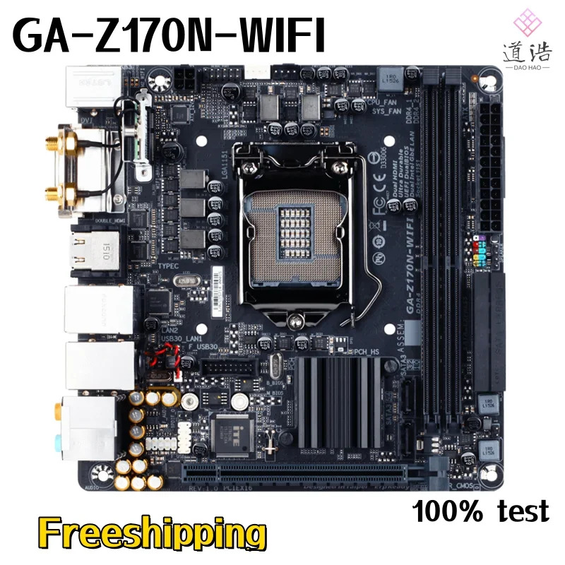 GA-Z170N-WIFI 마더보드32GB HDMI M.2 LGA 1151 DDR4 Mini-ITX 17x17 Z170 메인보드 완전 WorkMA 리퍼