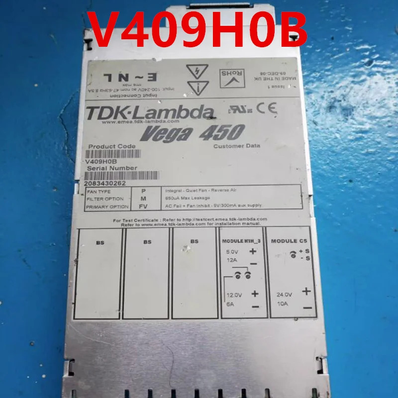 오리지널 전원공급장치 TDK-LAMBDA VEGA 450 450W V409H0B