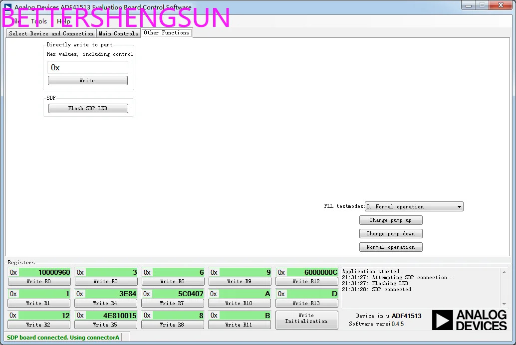 레지스터 구 USB-SDP-S ADF41513