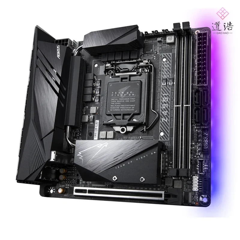 Z490I AORUS ULTRA 마더보드64GB 2xM.2 DP HDMI LGA 1200 DDR4 Mini-ITX Z490 메인보드 완전 WorkMA 리퍼