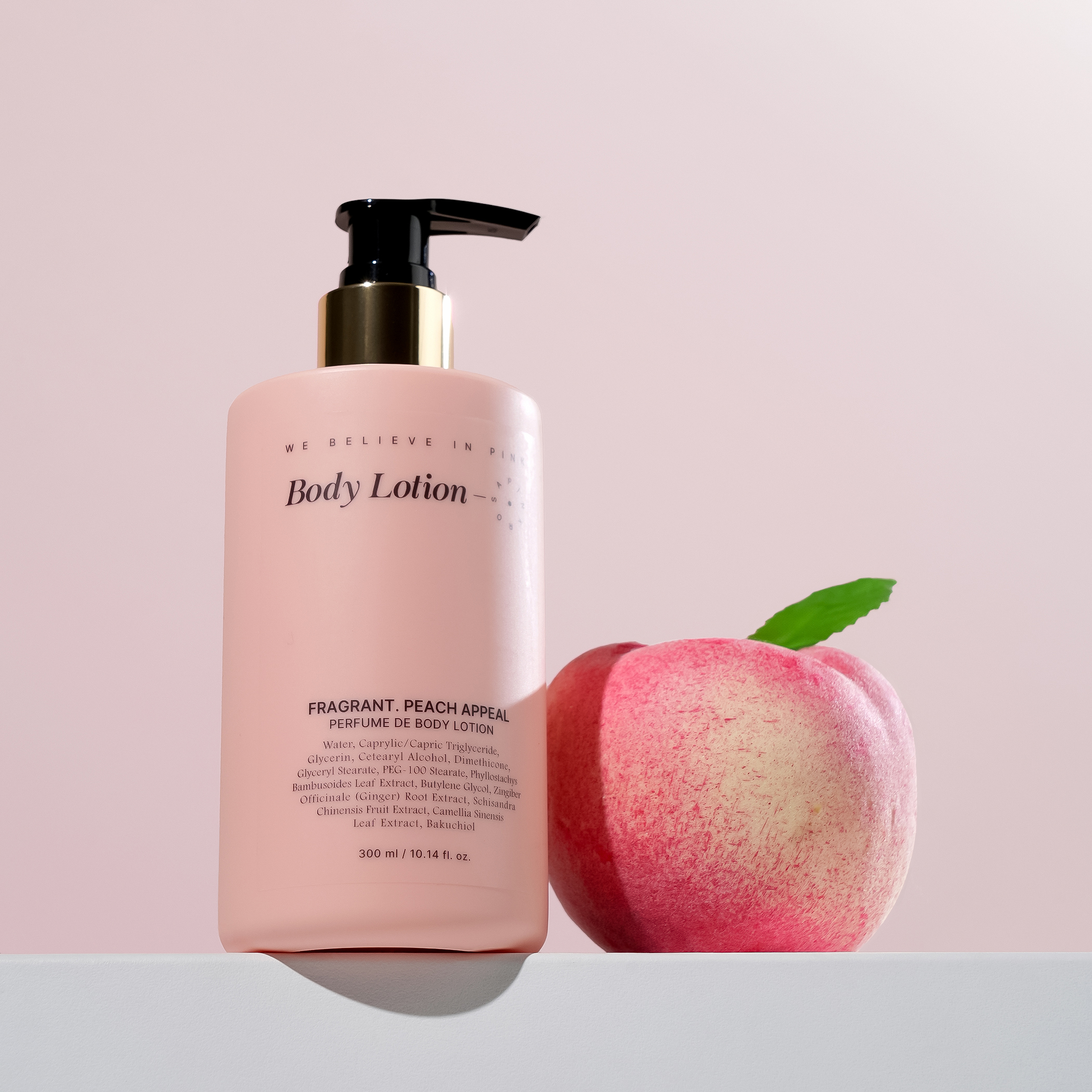 핑크로사 퍼퓸 바디로션 고보습 생과일향 피치어필(복숭아), 300ml, 1개 이미지 1