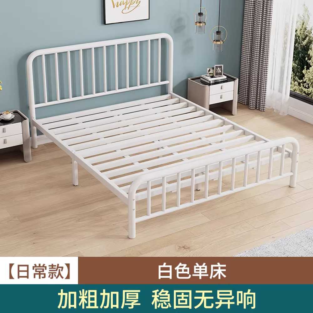 철제 침대 프레임 블랙 접이식 철재 원룸 폴딩 간이 블랙/100x190cm 이미지 7