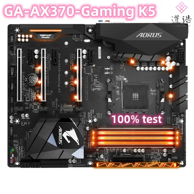 GA-AX370-Gng K5 마더보드64GB AM4 DDR4 X370 메인보드 완전 작동 리퍼