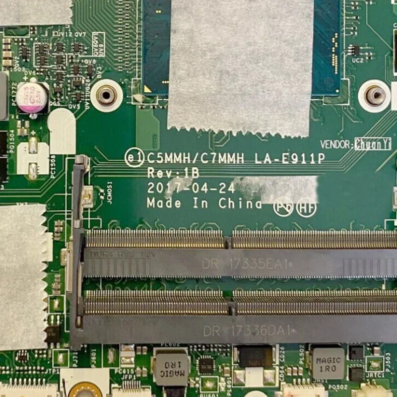LA-E911P Acer AN515-51 A715-71 노트북 마더보드 C5MMH/C7MMH I5-8300HQ CPU GPU X1050 4GB DDR4 리퍼 완료 작동