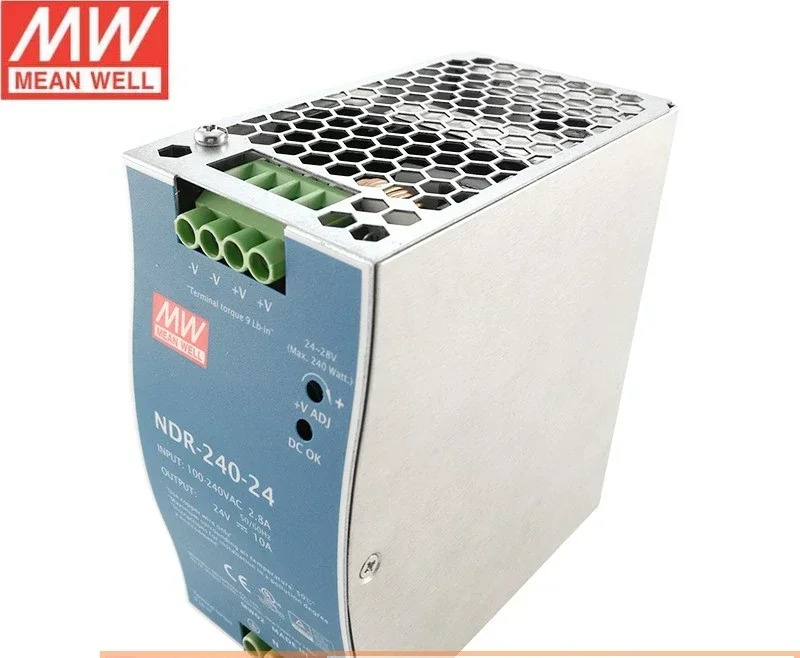 NDR-240-24 240W 24V10A PFC 기능성 레일 전원공급장치