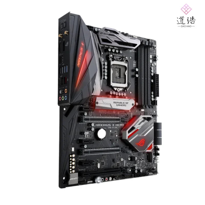 ROG MAXIMUS X HEROWI-FI AC 마더보드64GB LGA 1151 DDR4 Z370 메인보드 완전 작동 리퍼