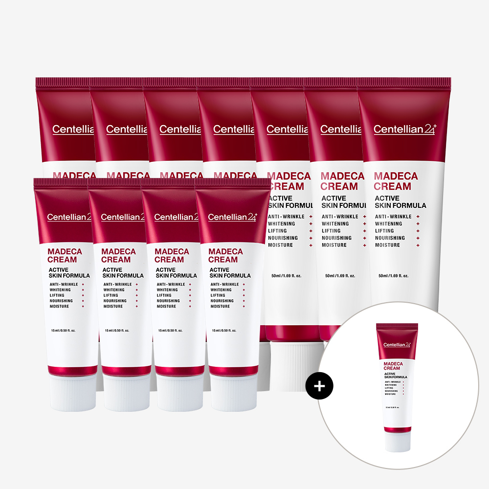[쟁이기구성] 동국제약 센텔리안24 마데카크림 액티브 스킨 포뮬러 50mlx7개+15mlx5개/ 병풀크림 시카 테카 주름개선 수분 보습 기미완화 안티에이징 탄력에 도움 제품 이미지